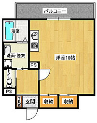 NomaZen　BLD 3階ワンルームの間取り