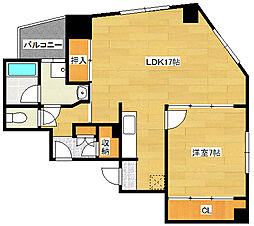 Y’S堺町 2階1LDKの間取り