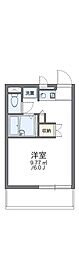 レオパレスVilla 2階1Kの間取り