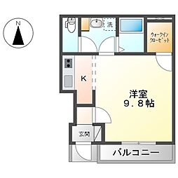 Casa Pastorale 1階1Kの間取り