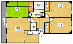 パークファイブ A 2階3LDKの間取り