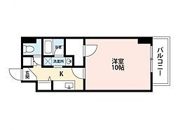 第23やたがいビル 4階1Kの間取り