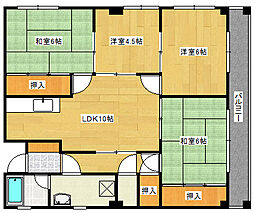 第3コーポ福島 3階4LDKの間取り