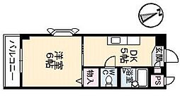 それいゆ 2階1DKの間取り