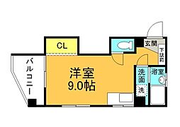 MEISIN楠木ビル ワンルームの間取図画像