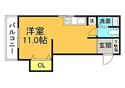 ロイヤルレジデンス ワンルームの間取図画像