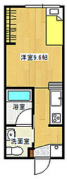 モーリス1 ワンルームの間取図画像