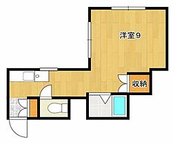 皆川ビル ワンルームの間取図画像