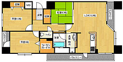 ラフィーヌ牛田本町 3LDKの間取図画像
