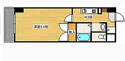 西広島ビレッジ 1Kの間取図画像