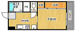 新福島ビル 1DKの間取図画像