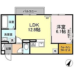 D-room中野 1LDKの間取図画像