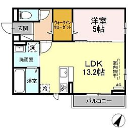 D-room中野 1LDKの間取図画像