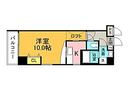 第6小谷ビル ワンルームの間取図画像