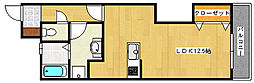 レンレンロイヤルガーデンレンレンビル2 ワンルームの間取図画像