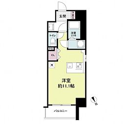 ブランシエスタ河原町 ワンルームの間取図画像