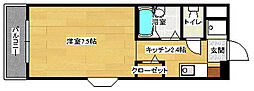 ルピナス府中 1Kの間取図画像