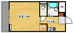 T.R.M.マンション 1Kの間取図画像