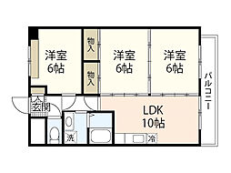 ドミール庚午北 3LDKの間取図画像