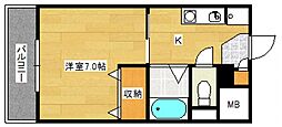サンコート古江 1Kの間取図画像
