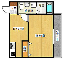 MaisonVerte 1DKの間取図画像