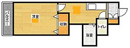 横田第二ビル 1Kの間取図画像