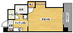 デュウオコート 1Kの間取図画像