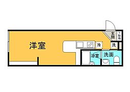 モーリス1 ワンルームの間取図画像