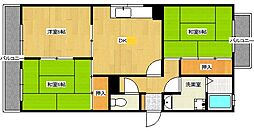 第2コーポ田中 3DKの間取図画像