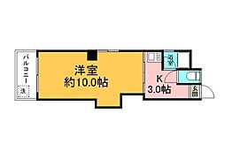 あずまビル 1Kの間取図画像