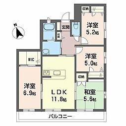 ロックフィールド11 4LDKの間取図画像