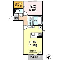 レグルス 1LDKの間取図画像