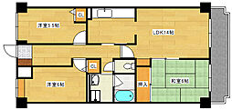 面出マンション 3LDKの間取図画像