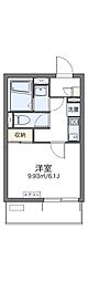レオネクストM&H2 1Kの間取図画像