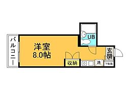 矢賀ビル ワンルームの間取図画像