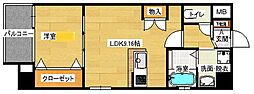 パークフラッツ土橋 1LDKの間取図画像