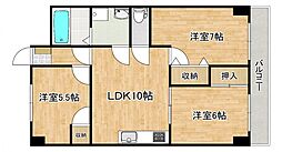 ブリリアン-K 3LDKの間取図画像