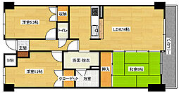 フォーラム牛田早稲田 3LDKの間取図画像