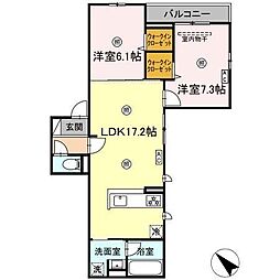 Granchio南蟹屋 2LDKの間取図画像