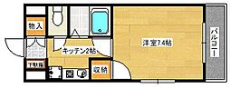 ソレーユ西山 1Kの間取図画像