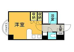 ラ・ポール小町 ワンルームの間取図画像