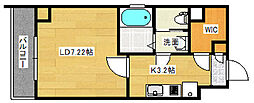 UMWELTbldzwei 1Kの間取図画像