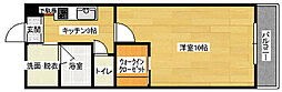 クレセント 1Kの間取図画像