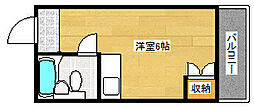 大州ビル ワンルームの間取図画像