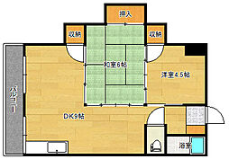 第二シモビル 2DKの間取図画像