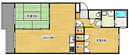 第3桂マンション 2LDKの間取図画像