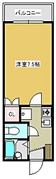 レジデンス新木 1Kの間取図画像