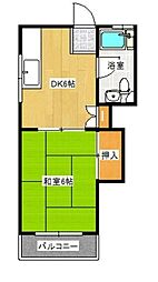 ハイツ大州 1DKの間取図画像