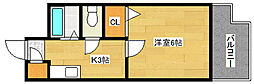 イーストウッド牛田 1Kの間取図画像