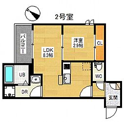 レガリストスマートルーチェ 1LDKの間取図画像